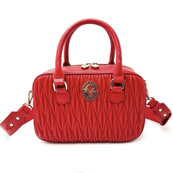 ๐ Valentino Orlandi Red Italian Leather Crossbody Purse - Picture 1 of 5